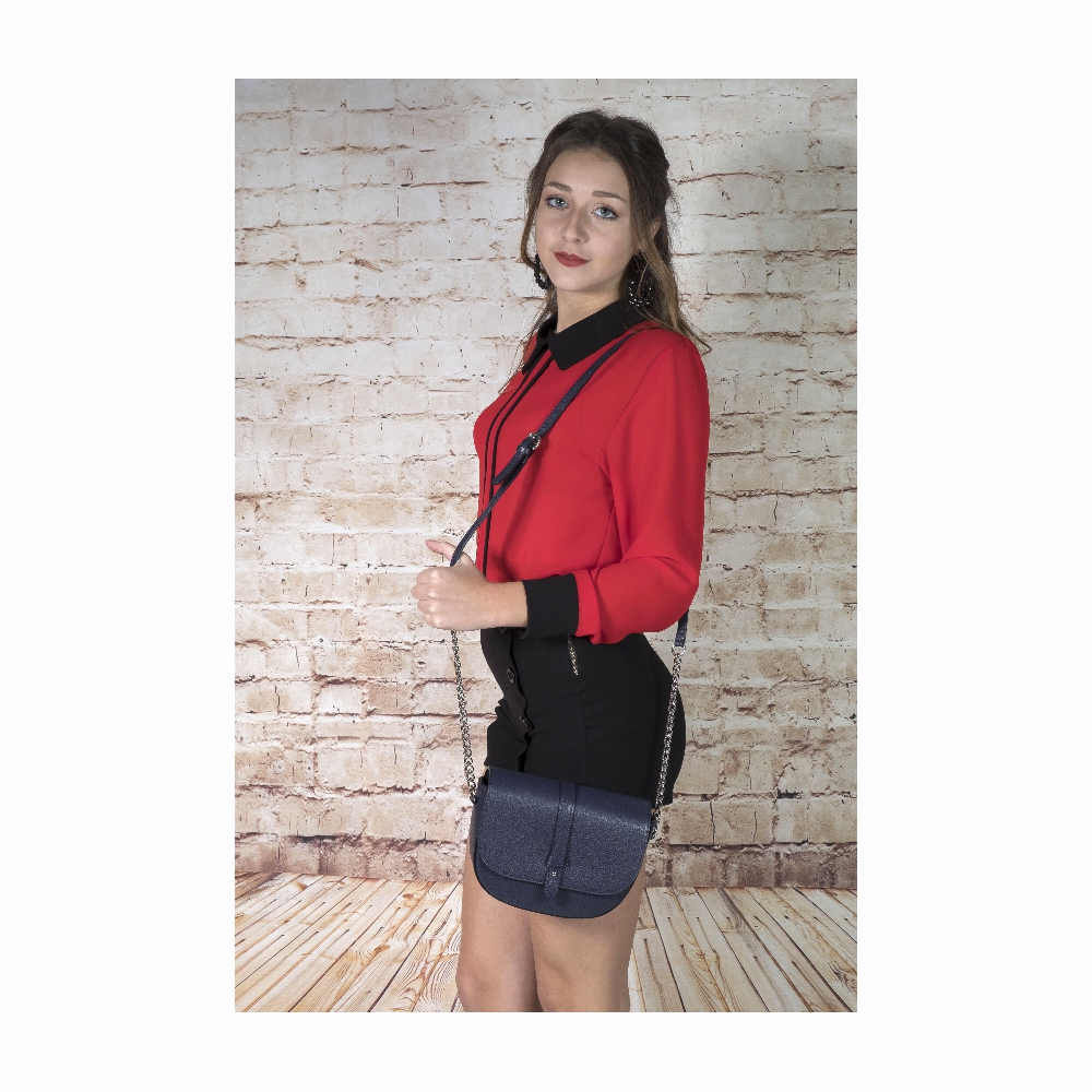Blue LC28819G CROSSBODY BAG by Bellini. Made in Italy.