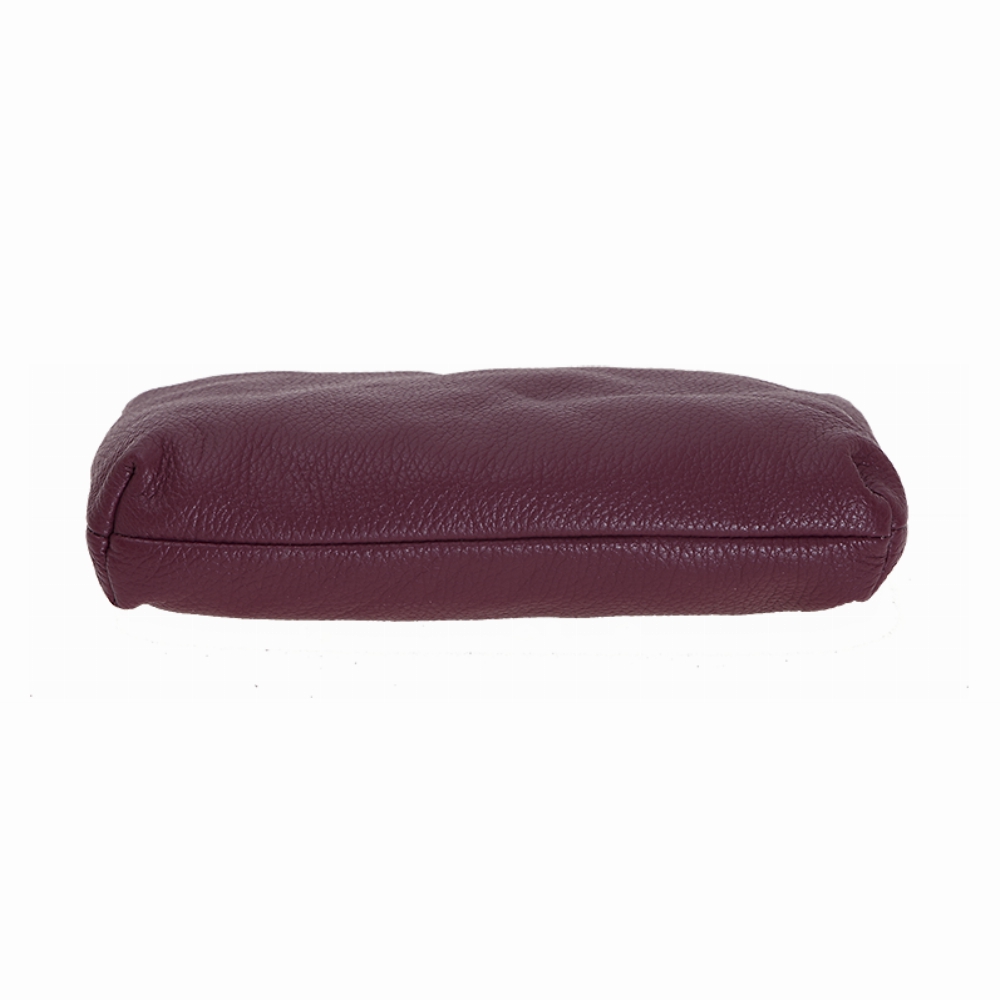 tuscany_bottom LEATHER ZIPPERED POUCH - Medium by Bellini. Made in Italy.