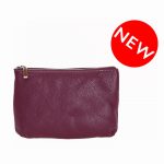 LEATHER ZIPPERED POUCH - Medium tuscany_assorted