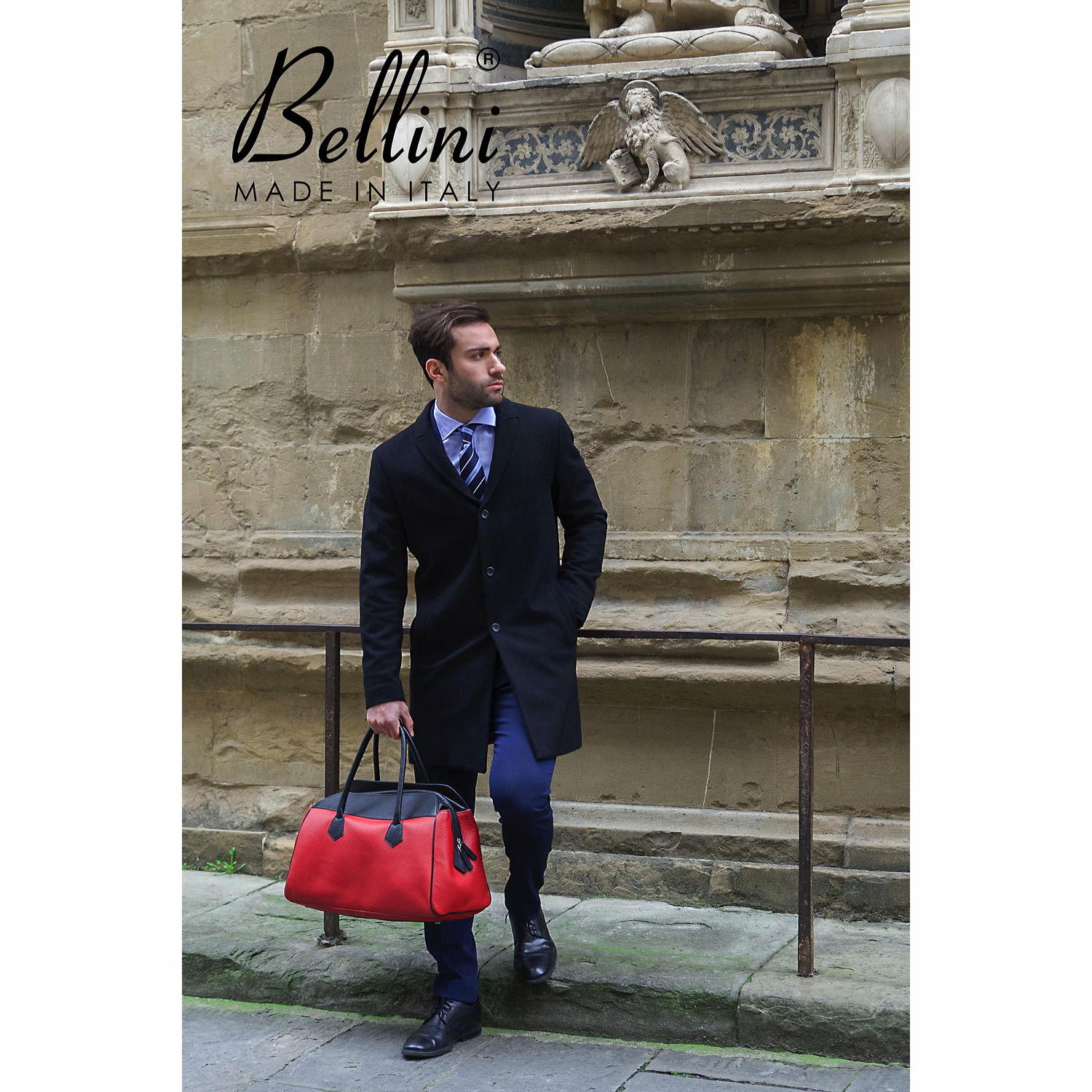 BorgoModel Borgo leather duffel bag by Bellini. Made in Italy.