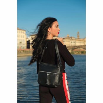 Vaglia crossbody bag, Italian leather, Made in Italy by Bellini.