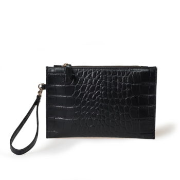 Violina leather wrist clutch. Made in Italy by Bellini. Available for private label.