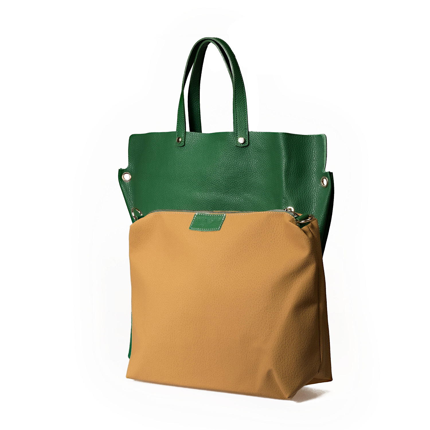 808_green_internal-bag Low cost leather handbags Made in Italy by Bellini. Wholesale, OEM, private label handbags. No minimum order for handbags in stock.