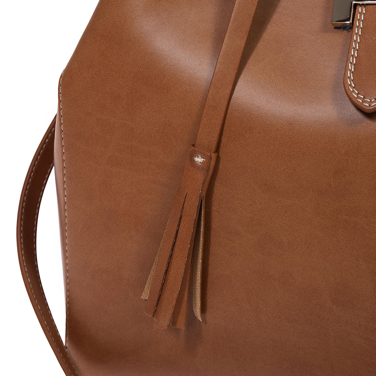 Pellemela-H_tan_detail2 Appleskin handbags by Bellini, Made in Italy. Luxury vegan leather handbags. Wholesale, OEM, private label handbags.