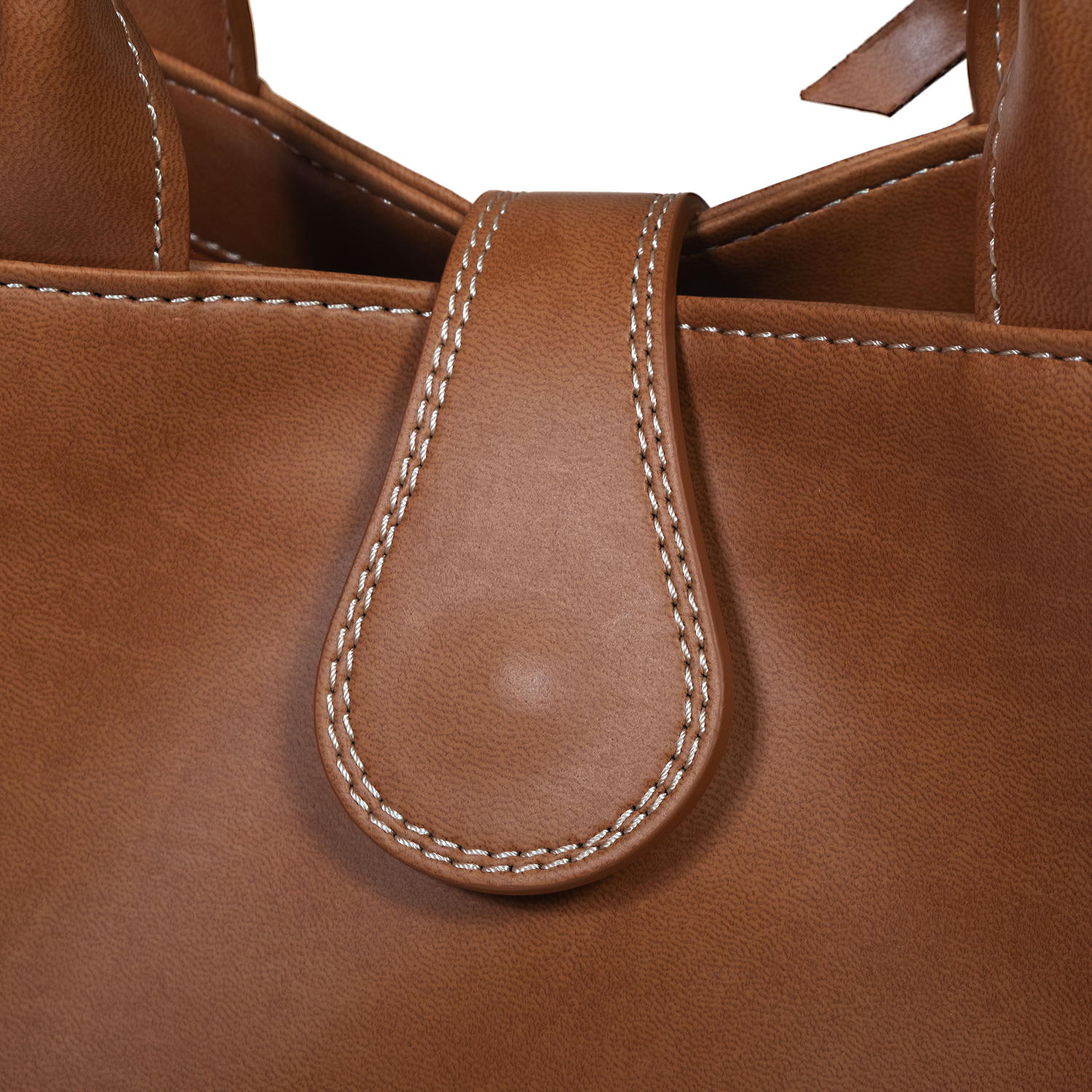 Pellemela-H_tan_detail4 Appleskin handbags by Bellini, Made in Italy. Luxury vegan leather handbags. Wholesale, OEM, private label handbags.