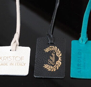 Leather logo pendant